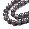 Natural Dyed Yellow Jade Gemstone Bead Strands G-R271-6mm-Y23-3