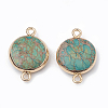 Electroplate Natural Regalite/Imperial Jasper/Sea Sediment Jasper Links connectors X-G-S329-019C-1