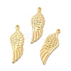 Ion Plating(IP) 304 Stainless Steel Pendants STAS-E176-08G-2
