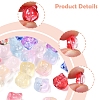60Pcs Transparent Spray Paint Glass Beads GLAA-FS0002-10-2