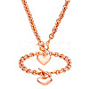 Heart Stainless Steel Pendant Necklaces & Charm Bracelets Sets FS-WG8EF15-03-2
