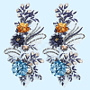 Polyester Embroidery Lace Cloth Patches AJEW-WH20070-079B-7