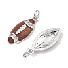 SHEGRACE Brass Micro Pave Clear Cubic Zirconia Pendants XGRQ29962-395P-2