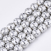 Electroplate Glass Beads Strands EGLA-S177-09B-07-1