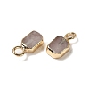 Natural Rose Quartz Rectangle Charms G-Q169-07G-10-2