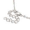 Heart with Word Best Wishes Zinc Alloy Pendant Necklaces for Christmas NJEW-M203-02A-GP-4