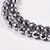 Electroplate Non-magnetic Synthetic Hematite Beads Strands G-J169B-4mm-02-3