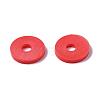 Flat Round Handmade Polymer Clay Beads CLAY-R067-10mm-30-5