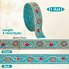 Sparkle Polyester Flower Embroidery Ribbons SRIB-WH0011-266C-2