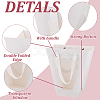 Trapezoid Paper Flower Gift Tote Bags with Plastic Visible Window ABAG-WH0045-25C-5
