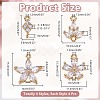 16Pcs 4 Styles Brass Pave Clear Cubic Zirconia Connector Charms KK-HY0004-39-2