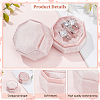 3-Slot Octagon Velvet Rings Storage Boxes CON-WH0099-13B-3