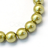 Baking Paint Pearlized Glass Pearl Round Bead Strands HY-Q003-4mm-43-2