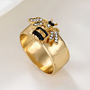 Zinc Alloy and Rhinestone Finger Rings FS-WGB1C3B-03-2
