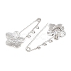 Peach Blossom 304 Stainless Steel Safety Pins Brooch Findings SA-CBA098D-14B-P03-2