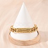 Cuban Link Chain Bracelets Hand Polished BJEW-D379-06G-4