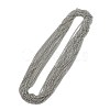 Anti-Tarnish Rhodium Plated 925 Sterling Silver Faceted Curb Chains STER-F052-18P-2