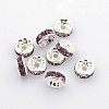 Brass Grade A Rhinestone Spacer Beads RB-A004-1-1