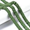Flat Round Handmade Polymer Clay Beads CLAY-R067-10mm-43-4