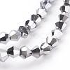 Electroplate Glass Beads Strands EGLA-S057-4-3