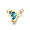 Brass Enamel Charms KK-F899-07G-2