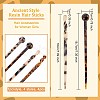 Olycraft 4Pcs 4 Style Ancient Style Cellulose Acetate(Resin) Hair Sticks MRMJ-OC0003-06-2