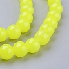 Imitation Jade Glass Round Beads Strands X-DGLA-S076-8mm-09-3
