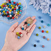 Olycraft 100Pcs 10 Colors Polymer Clay Pave Rhinestone Beads RB-OC0001-07-3