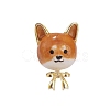 Shiba Inu with Bowknot Enamel Pins PW-WG5A602-01-2