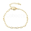 Brass Paperclip Chain Bracelets for Women BJEW-F531-02G-4
