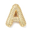 Rack Plating Brass Micro Pave Cubic Zirconia Pendants KK-Q790-01A-G-1