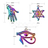 12Pcs 3 Style Plated Alloy Pendants FIND-LS0001-44MC-3