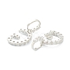 Brass Micro Pave Clear Cubic Zirconia Pendants ZIRC-J039-18P-G-2