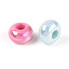 UV Plating Luminous Opaque Acrylic European Beads X-OACR-N154-04-3