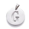 Non-Tarnish 201 Stainless Steel Pendants STAS-L221-33G-1