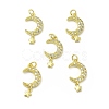 Brass Micro Pave Cubic Zirconia Pendants KK-E068-VB208-2
