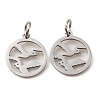 Non-Tarnish 304 Stainless Steel Charms STAS-D050-07P-09-1