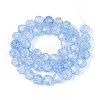 Transparent Crackle Glass Beads Strands GLAA-N053-10mm-04-2
