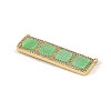 Brass Micro Pave Clear Cubic Zirconia Connector Charms CU-CBA30E8-01G-B03-2