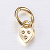 Brass Micro Pave Cubic Zirconia Charms ZIRC-E135-29G-2