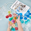3Pcs 3 Colors Cotton Cord Wrapped Iron Moon Wind Chimes HJEW-BC0001-55-3