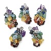 Natural Chip Gemstone Pendant Decorations HJEW-JM00213-1