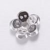 Brass Micro Pave Cubic Zirconia Bead Cap ZIRC-G122-50P-RS-2