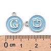 Platinum Plated Alloy Enamel Charms X-ENAM-S118-04G-P-3