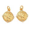 Brass Micro Pave Cubic Zirconia Charms KK-K364-44G-1