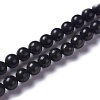 Natural Shungite Beads Strands G-H237-8mm-1