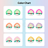 300Pcs 6 Colors Handmade Polymer Clay Beads CLAY-DC0001-03-3