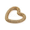 Rack Plating Brass Micro Pave Clear Cubic Zirconia Linking Rings KK-Z070-12G-02-2