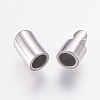 Tarnish Resistant 304 Stainless Steel Magnetic Clasps with Glue-in Ends STAS-E138-04P-4