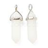 Natural White Jade Pointed Pendants G-M378-01P-A12-6